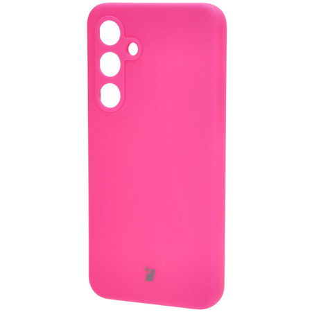 Silikonowe etui Bizon Soft Case do Galaxy S24 FE, neonowo-różowe