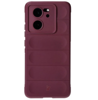 Pancerne etui Bizon Case Tur do Xiaomi 13T Pro / 13T, burgundowe