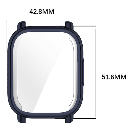 Etui z osłoną ekranu Bizon Case Watch Felipe do Xiaomi Redmi Watch 5 Active, niebieskie