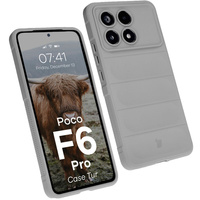 Pancerne etui Bizon Case Tur do Xiaomi Poco F6 Pro, jasnoszare