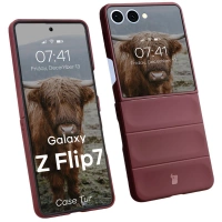 Pancerne etui Bizon Case Tur do Galaxy Z Flip7, burgundowe
