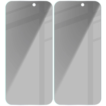 Prywatyzujące szkło hartowane Bizon Glass Clear Shadow Duo do iPhone 17 / 17 Pro / 16 Pro, przyciemniane, 2 sztuki