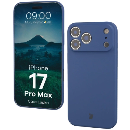Etui Bizon Case Łupka do iPhone 17 Pro Max, niebieskie