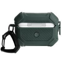 Etui Bizon Case Headphone Armor do Apple Airpods Pro 2, ciemnozielone