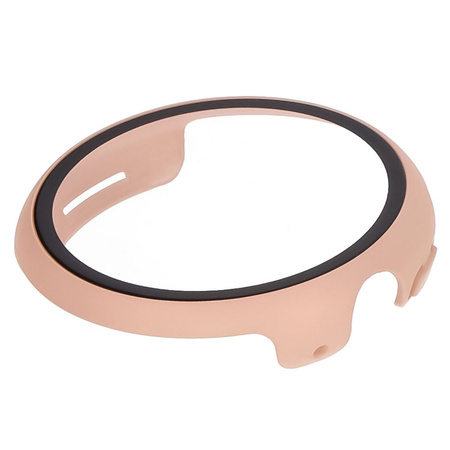 Etui ze szkłem do zegarka Bizon Case Watch Adamo do Google Pixel Watch 3 41mm, różowe