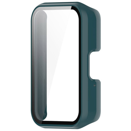 Etui Bizon Case+Glass Watch do Galaxy Fit 3, zielone