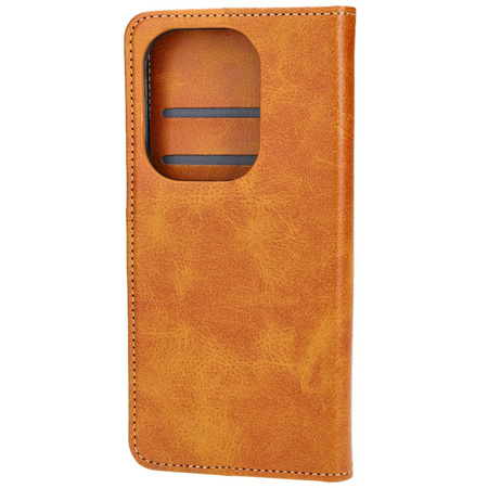 Etui z klapką Bizon Case Pocket do Xiaomi Poco M6 Pro 4G / Xiaomi Redmi Note 13 Pro 4G, brązowe