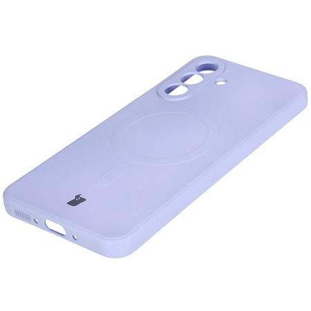 Silikonowe etui z pierścieniem magnetycznym Bizon Case Silicone Magnetic Sq do Galaxy A26 5G, jasnofioletowe