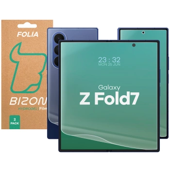 Folia hydrożelowa na tył, przód i środek Bizon Glass Hydrogel Set do Galaxy Z Fold7