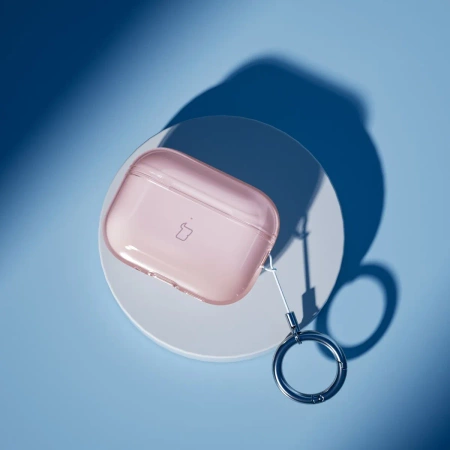 Elastyczne etui z karabińczykiem Bizon Case Headphone Clear do Samsung Galaxy Buds 3/3 Pro przeźroczyste