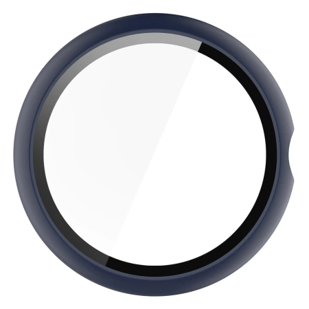 Etui ze szkłem do zegarka Bizon Case Watch Adamo do Google Pixel Watch 4 41 mm, matowe granatowe