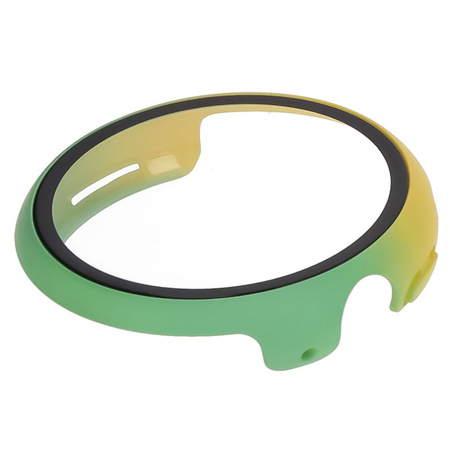 Etui ze szkłem do zegarka Bizon Case Watch Adamo do Google Pixel Watch 3 45mm, żółtozielone