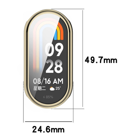 Etui Bizon Case Watch Felipe do Xiaomi Smart Band 9, złote