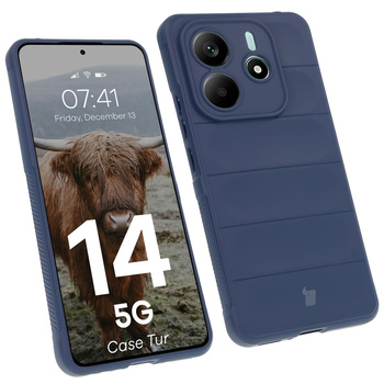 Pancerne etui Bizon Case Tur do Xiaomi Redmi Note 14 5G, granatowe