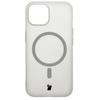 Etui z pierścieniem magnetycznym Bizon Case MatteO do iPhone 15, półprzezroczyste