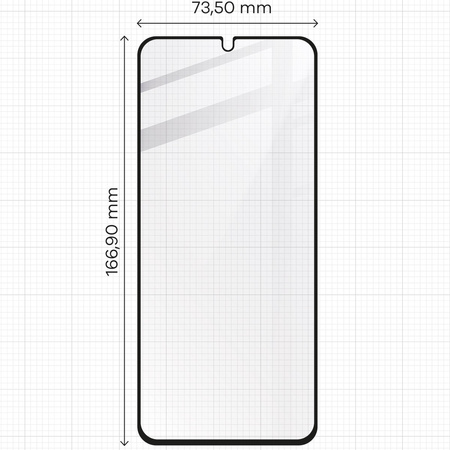 Szkło hartowane Bizon Glass Edge 2 do Xiaomi Redmi 14C 4G / POCO C75, czarna ramka