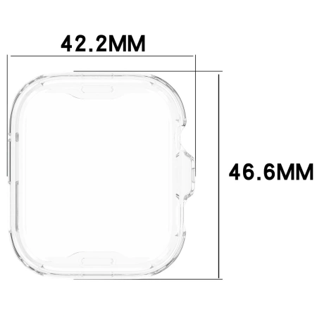 Etui z osłoną ekranu Bizon Case Watch Felipe do Huawei Watch Fit 4 Pro, przeźroczyste