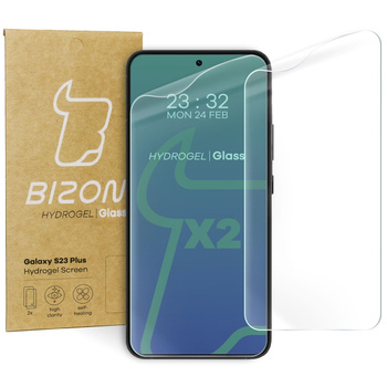 Folia hydrożelowa na ekran Bizon Glass Hydrogel do Galaxy S23 Plus, 2 sztuki