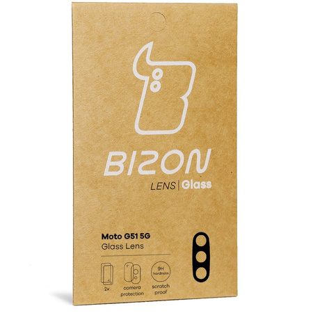 Szkło na aparat Bizon Glass Silk Lens dla Moto G51 5G, 2 sztuki