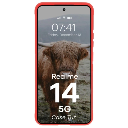 Pancerne etui Bizon Case Tur do Realme 14 5G, czerwone