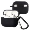 Silikonowe etui z karabińczykiem Bizon Case Headphone Silicone do AirPods 4, jasnozielone
