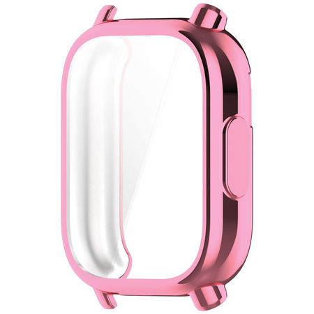 Etui z osłoną ekranu Bizon Case Watch Felipe do Xiaomi Redmi Watch 5 Active, różowe