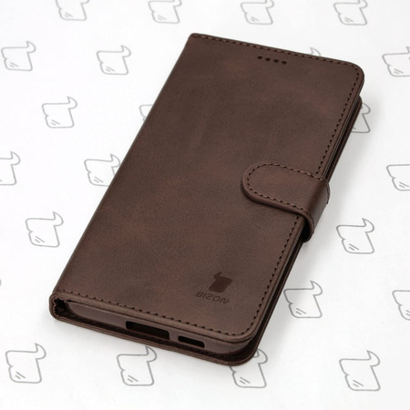 Etui Bizon Case Wallet do Samsung Galaxy S23 Plus, ciemnobrązowe