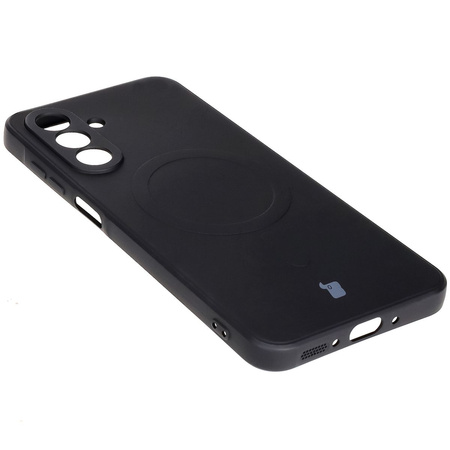 Silikonowe etui z pierścieniem magnetycznym Bizon Case Silicone Magnetic Sq do Galaxy A26 5G, czarne