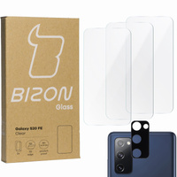 3x Szkło hartowane + szybka na aparat Bizon Glass Clear Pack do Galaxy S20 FE