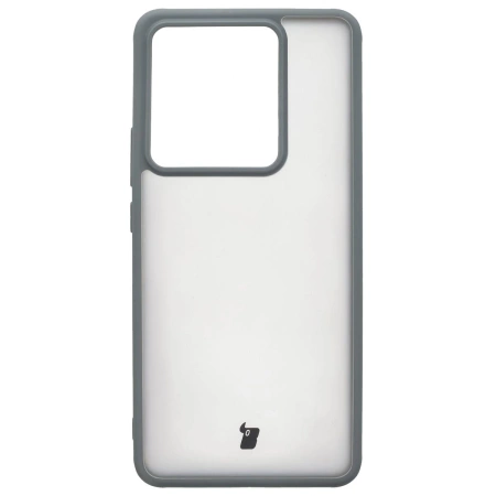 Etui Bizon Case Angelo do Realme GT 7 / 7T, półprzezroczyste z szarą ramką