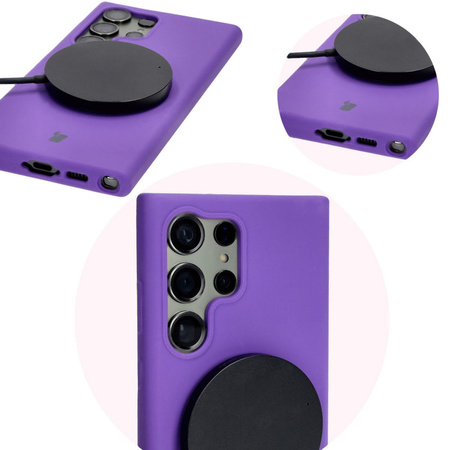 Silikonowe etui Bizon Soft Case do Samsung Galaxy S23 Ultra, fioletowe