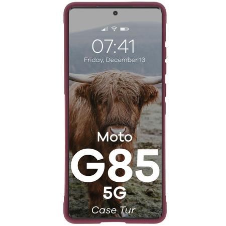 Pancerne etui Bizon Case Tur do Motorola Moto G85 5G, ciemnofioletowe