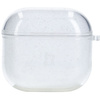 Elastyczne etui z karabińczykiem Bizon Case Headphone Clear do AirPods 4 przezroczysto-brokatowe
