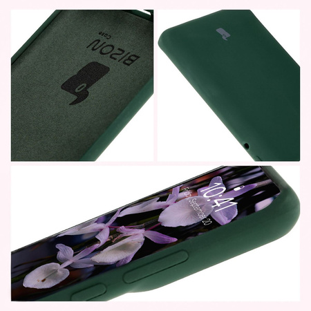 Silikonowe etui Bizon Soft Case do Motorola Edge 50 Pro, ciemnozielone