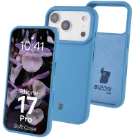 Silikonowe etui Bizon Soft Case do iPhone 17 Pro, niebieskie