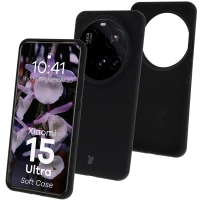 Silikonowe etui Bizon Soft Case do Xiaomi 15 Ultra, czarne