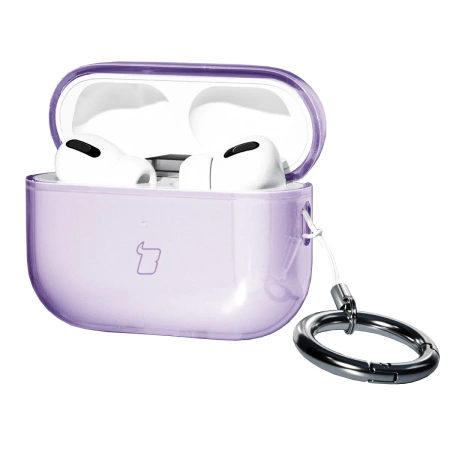 Elastyczne etui z karabińczykiem Bizon Case Headphone Clear do Samsung Galaxy Buds 3/3 Pro przeźroczyste