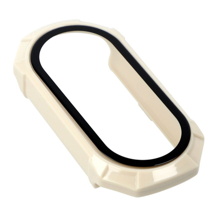Etui Bizon Case Watch Adamo do Xiaomi Mi Smart Band 8, beżowe