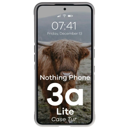 Pancerne etui Bizon Case Tur do Nothing Phone (3a) Lite, jasnoszare