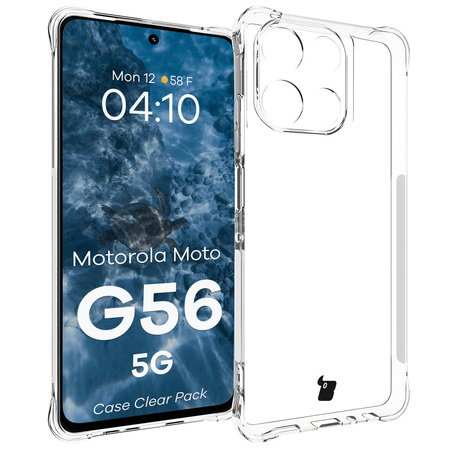 Elastyczne etui + 2x szkło hartowane Bizon Case Clear Pack do Motorola Moto G56 5G