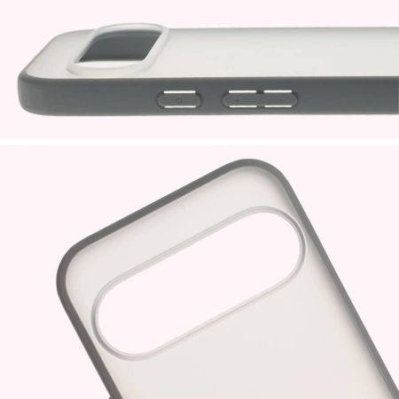 Etui Bizon Case Angelo do Pixel 10 / 10 Pro, półprzezroczyste z szarą ramką