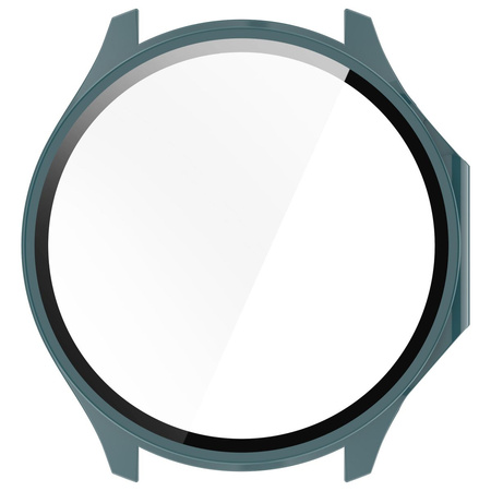 Etui ze szkłem do zegarka Bizon Case Watch Adamo do OnePlus Watch 3 / Oppo Watch X2, zielone