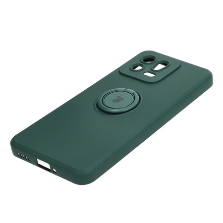 Etui Bizon Case Silicone Ring Sq do Xiaomi 13, ciemnozielone