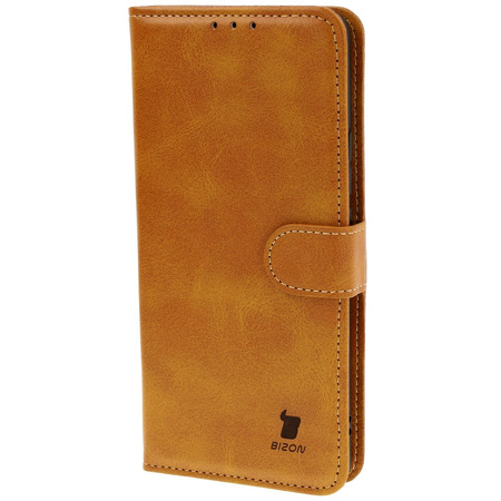 Etui z klapką Bizon Case Pocket do Realme GT 6 / 6T / Neo 6 / Neo 6 SE, brązowe