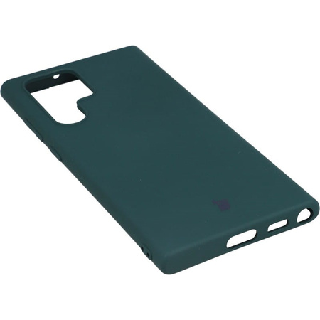 Etui Bizon Case Silicone do Galaxy S22 Ultra, ciemnozielone