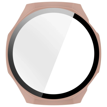 Etui ze szkłem do zegarka Bizon Case Watch Adamo do Huawei Watch GT6 Pro 46 mm, różowe