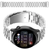 Pasek ze stali nierdzewnej do smartwatcha, Bizon Strap Watch Aura, QuickRelease 20 mm, srebrny