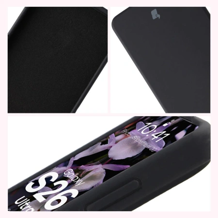Silikonowe etui Bizon Soft Case do Galaxy S26 Ultra, czarne