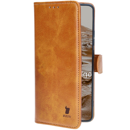 Etui z klapką Bizon Case Pocket do Motorola Edge 50 Pro, brązowe