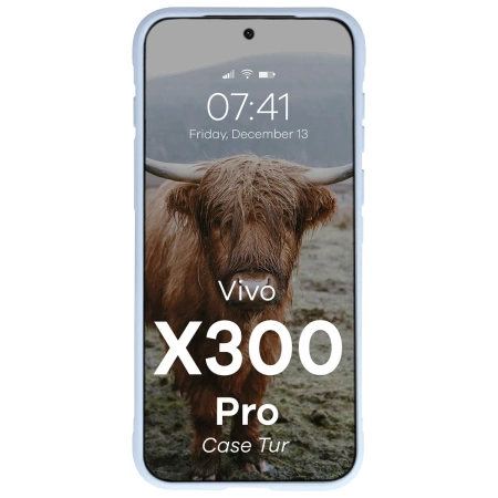 Pancerne etui Bizon Case Tur do Vivo X300 Pro, jasnoniebieskie